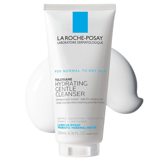 La Roche-Posay Toleriane Hydrating Gentle Facial Cleanser, Hydrating Facial Cleanser with Niacinamide + Ceramides