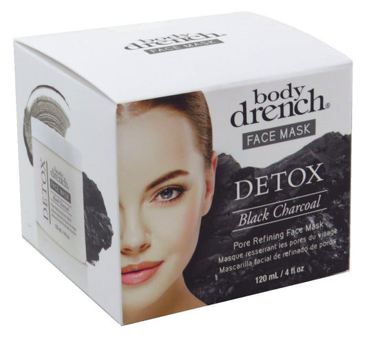 Body Drench Face Mask Detox Black Charcoal 4 Ounce Jar (120ml)