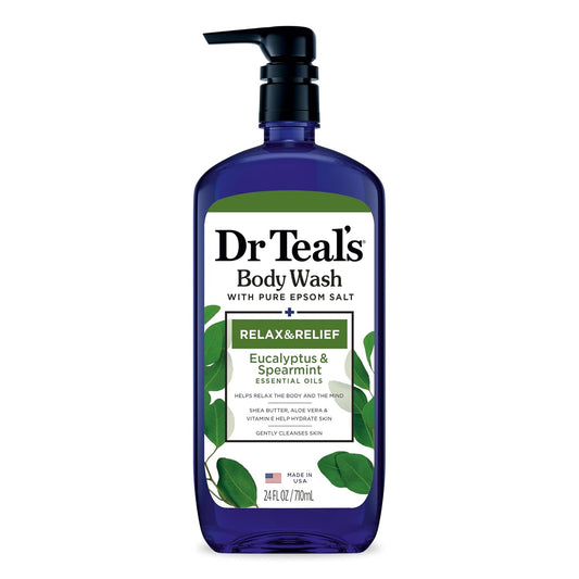 Dr Teal's Ultra Moisturizing Body Wash Relax and Relief with Eucalyptus Spearmint, 24 Fluid Ounce